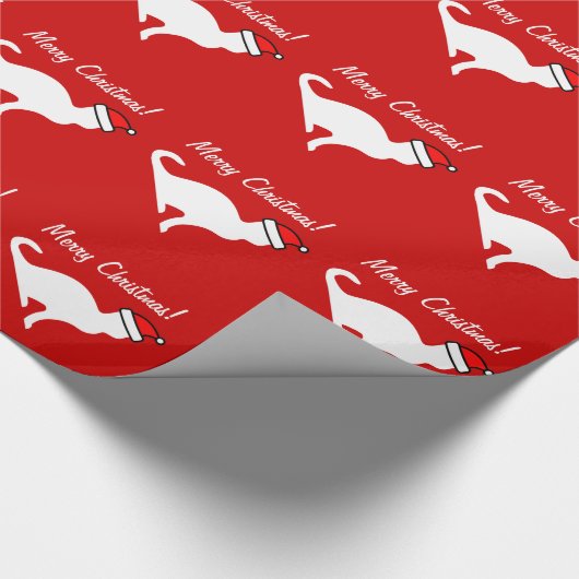 kerstkattenpakpapier | witte kitten cadeaupapier (Hoek)