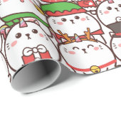 Kerstkattenpapier Cadeaupapier (Rol Hoek)
