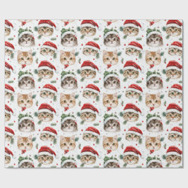 Kerstkattenpapier Cadeaupapier