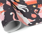 Kerstkattenpapier Cadeaupapier (Rol Hoek)
