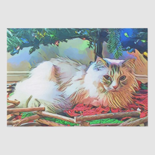 kerstkattenpapier tissuepapier (Voorkant)