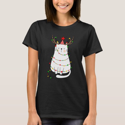 Kerstkattenrennen voor mannen t-shirt (Voorkant)