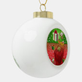 Kerstkeramisch Ornament, Elf Keramische Bal Ornament (Links)
