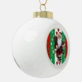 Kerstkeramisch Ornament, Kerstman Keramische Bal Ornament (Links)