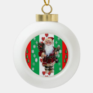 Kerstkeramisch Ornament, Kerstman Keramische Bal Ornament