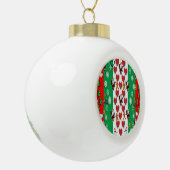 Kerstkeramisch Ornament, Kerstman Keramische Bal Ornament (Links)