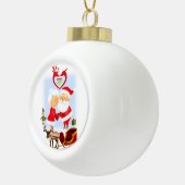 Kerstkeramisch Ornament, Kerstman Keramische Bal Ornament (Rechts)
