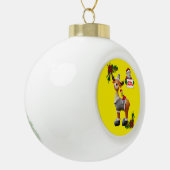 Kerstkeramisch Ornament, Kerstman Keramische Bal Ornament (Links)