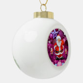 Kerstkeramisch Ornament, Kerstman Keramische Bal Ornament (Links)
