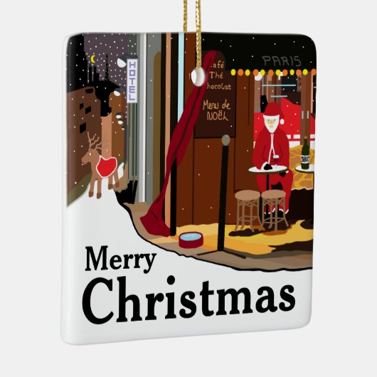 Kerstkeramische kerstkeramiek in Parijs Keramisch Ornament (Rechts)