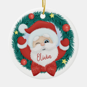 Kerstkeramische kerstversiering voor kerstkerstker keramisch ornament