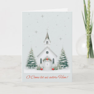 Kerstkerk Kerstkaart Kaart