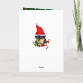 Kerstkerkerkerst met de rottweiler Cute Puppy Rott Feestdagen Kaart (Achterkant)