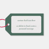 Kerstkerkkerk met Glas in lood raam Cadeaulabel (Achterkant Horizontaal)