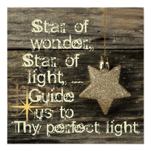 Kerstkernen Ster van het Poster van de Wonder Perfect Poster (Voorkant)