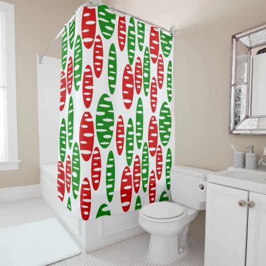 Kerstkernoopevalen Douchegordijn (In situ)