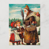  Kerstkerst met bruine Robed Angry Briefkaart (Voorkant)