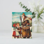  Kerstkerst met bruine Robed Angry Briefkaart (Staand voorkant)