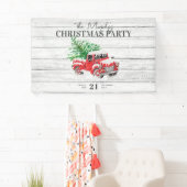  kerstkerst met Red Truck Spandoek (Insitu)