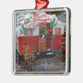 kerstkerst metalen ornament (Links)