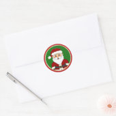 Kerstkerst Ronde Sticker (Envelop)