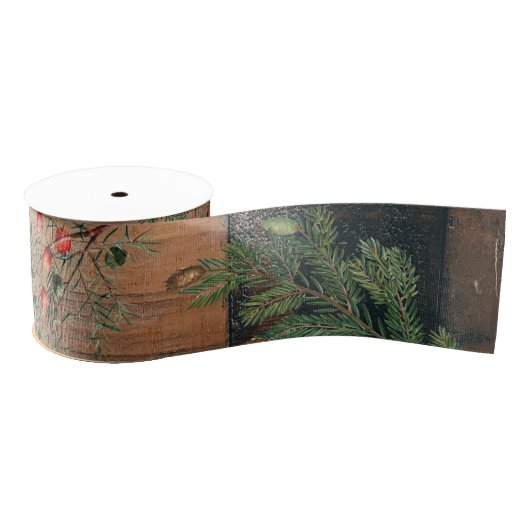 Kerstkerst Rustige kerstkerst Grosgrain Lint (Spoel)