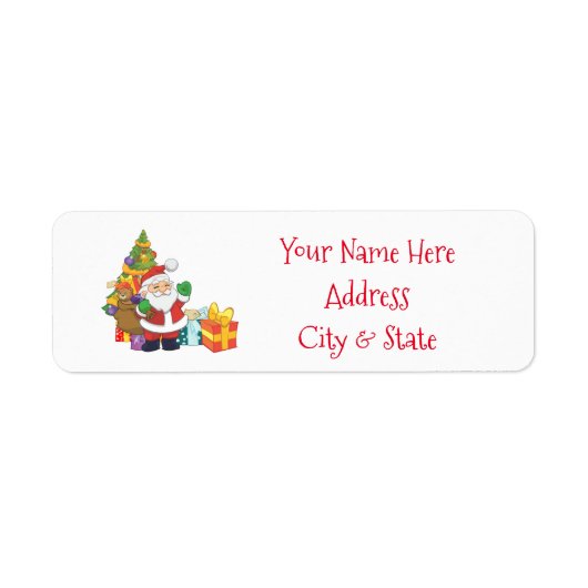 KerstkerstAdresetiketten Etiket (Voorkant)