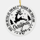 Kerstkerstavond Keramisch Ornament (Voorkant)