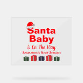 KerstkerstBaby shower voor kerstmis Baby Acryl Bord (Voorkant)