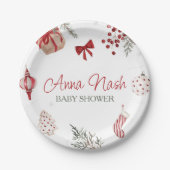 KerstkerstBaby shower voor kerstmis Baby Papieren Bordje (Voorkant)