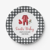 KerstkerstBaby shower voor kerstmis Baby Papieren Bordje (Voorkant)