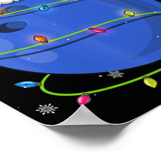 Kerstkerstbal all-kerstman met maat P Poster (Hoek)