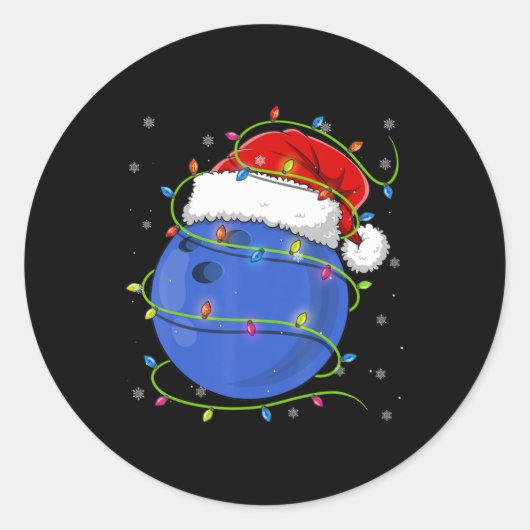 Kerstkerstbal all-kerstman met maat P Ronde Sticker (Voorkant)