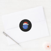 Kerstkerstbal all-kerstman met maat P Ronde Sticker (Envelop)