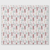 Kerstkerstbomen met kerstbomen cadeaupapier (Vlak)