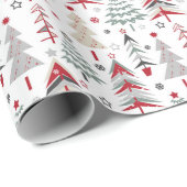Kerstkerstbomen met kerstbomen cadeaupapier (Rol Hoek)