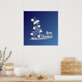Kerstkerstboom Poster (Keuken)