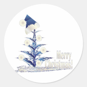 Kerstkerstboom Ronde Sticker