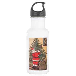 Kerstkerstboom voor kerstvakantie waterfles
