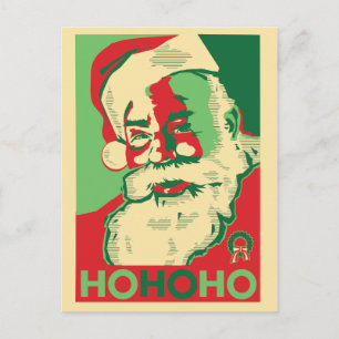 KerstkerstBriefkaart - HoHoHo Feestdagenkaart