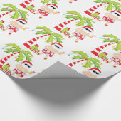 Kerstkerstcadeautje met kerstcadeau cadeaupapier (Hoek)