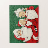 kerstkerstfamilie legpuzzel (Verticaal)
