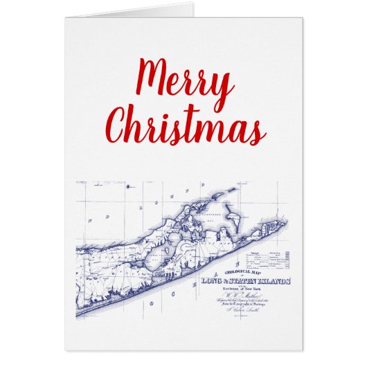 Kerstkerstfeest Lange eiland Hampton Map VC (Voorkant)