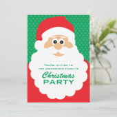 Kerstkerstfeest met Cartoon Kaart (Staand voorkant)