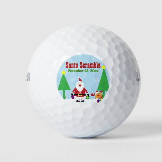 Kerstkerstfeestdag - aangepast toernooi golfballen (Voorkant)