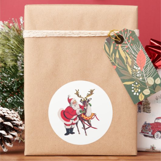 Kerstkerstfeestdag Ronde Sticker (Feestdagen)