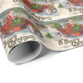 Kerstkerstgereden kerstkerstkerstgereden cadeaupapier (Rol Hoek)