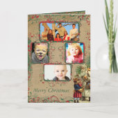 kerstkerstkaart 4 feestdagen kaart (Voorkant)