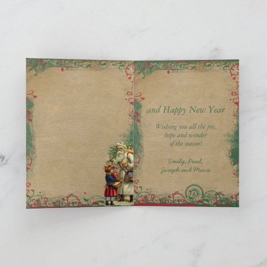 kerstkerstkaart 4 feestdagen kaart (Binnen)