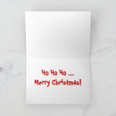 KerstkerstKaart met kerstman Feestdagen Kaart (Binnen)